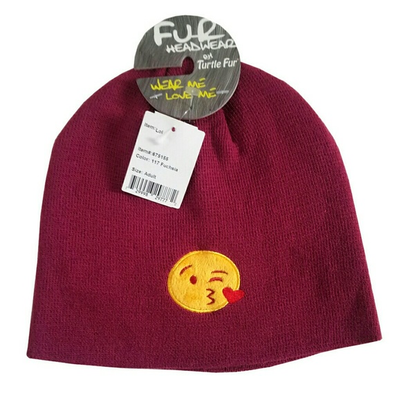 Turtle Fur Accessories - Fur Headwear by Turtle Fur Emoji Hat Turtle Fur Accessories - Fur Headwear by Turtle Fur Emoji Hat